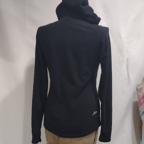 HOT CHILLYS SALSA BLACK HOODIE FUZZY LINING EMBROIDERED TEXTURED FLEECE  LARGE - Picture 4 of 16